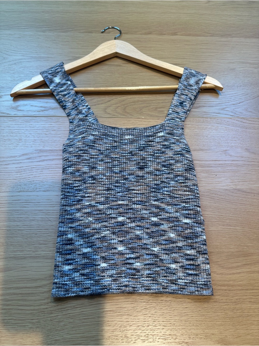 Abercrombie & Fitch Marled Knit Square-Neck Tank Top